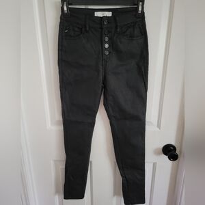 KANCAN Women's Autumn High Rise Faux Leather Ankle Skinny Pants Size 27